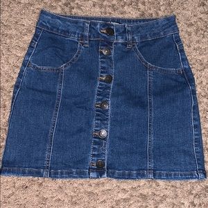 denim button skirt